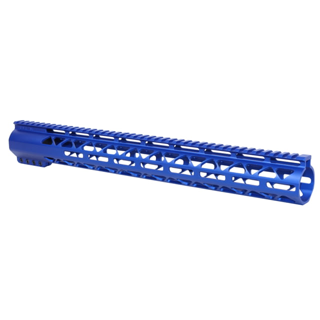 Guntec USA 16.5in AIR-LOK Series M-LOK Compression Free Floating Handguard With Monolithic Top Rail .308 Cal Anodized Blue - Guntec Usa
