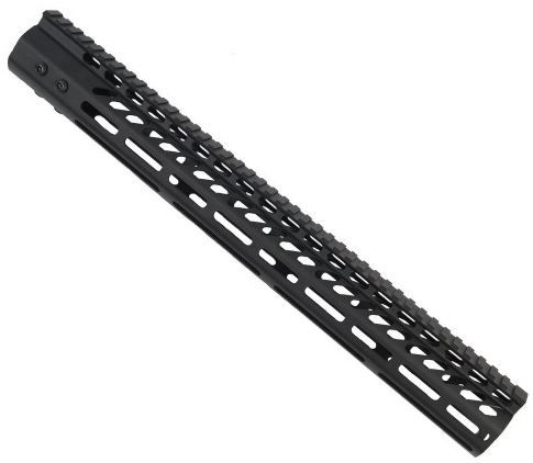 Guntec USA Ultra Lightweight Thin M-Lok Free Floating Handguard w/Monolithic Top Rail .308 Cal 16.5in Black - Guntec Usa