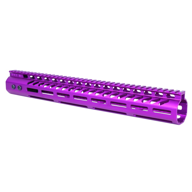 Guntec USA .308 Caliber Ultra Lightweight Thin M-LOK System Free Floating Handguard w/Monolithic Top Rail 15in Anodized Purple - Guntec Usa