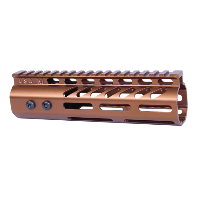Guntec USA .308 Caliber Ultra Lightweight Thin M-LOK System Free Floating Handguard w/Monolithic Top Rail 7in Anodized Bronze - Guntec Usa