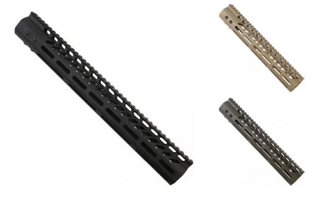 US Guntec USA .308 Caliber Ultra Lightweight Thin M-LOK System Free Floating Handguard w/Monolithic Top Rail, 7in, Anodized Clear, GT-7MLK-308-CLEAR Tech Data