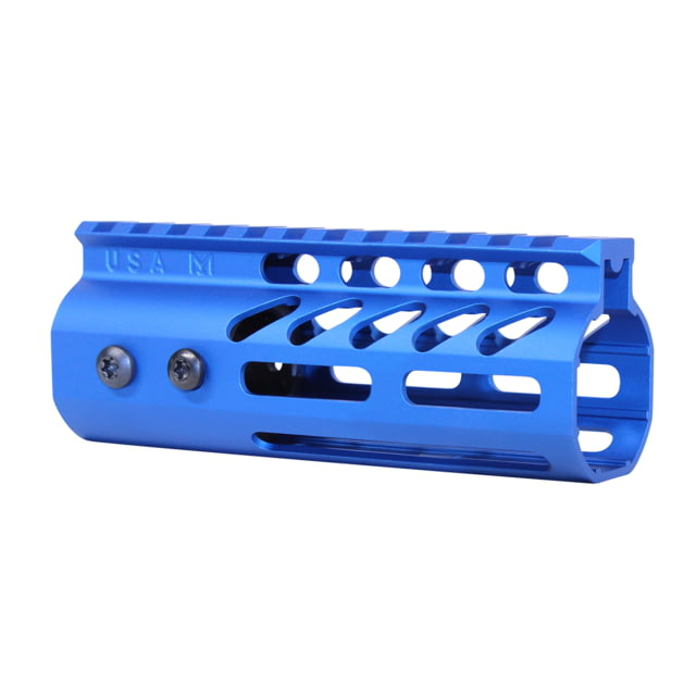 Guntec USA 5'' Ultra Lightweight Thin M-LOK Free Floating Handguard w/ Monolithic Top Rail Anodized Blue - Guntec Usa