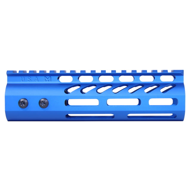 Guntec USA 6.75'' ULtra Lightweight Thin M-LOK Free Floating Handguard w/ Monolithic Top Rail Anodized Blue - Guntec Usa