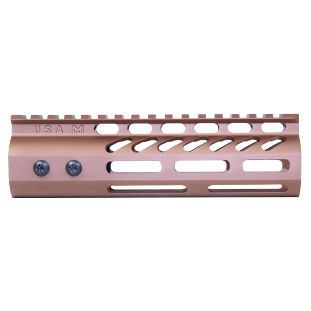 Guntec USA 6.75'' ULtra Lightweight Thin M-LOK Free Floating Handguard w/ Monolithic Top Rail Anodized Bronze - Guntec Usa