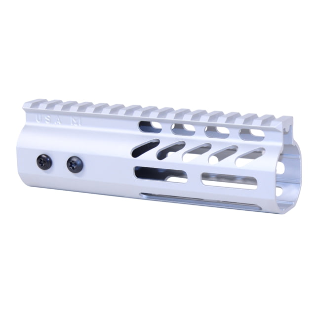 Guntec USA 6'' Ultra Lightweight Thin M-LOK Free Floating Handguard w/ Monolithic Top Rail Anodized Clear - Guntec Usa