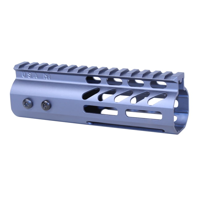 Guntec USA 6'' Ultra Lightweight Thin M-LOK Free Floating Handguard w/ Monolithic Top Rail Anodized Grey - Guntec Usa