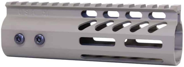 Guntec USA 6in Ultra Lightweight Thin M-LOK Free Floating Handguard w/ Monolithic Top Rail Flat Dark Earth - Guntec Usa
