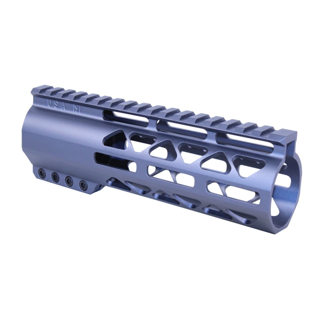 Guntec USA 7in .308 Caliber AIR-LOK Series M-LOK Compression Free Floating Handguard With Monolithic Top Rail Anodized Grey - Guntec Usa