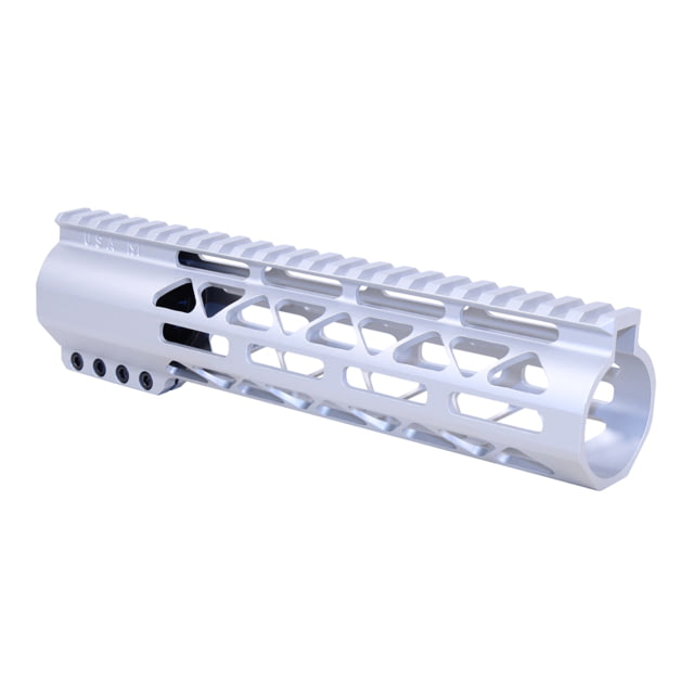 Guntec USA 9in .308 Caliber AIR-LOK Series M-LOK Compression Free Floating Handguard With Monolithic Top Rail Anodized Clear - Guntec Usa