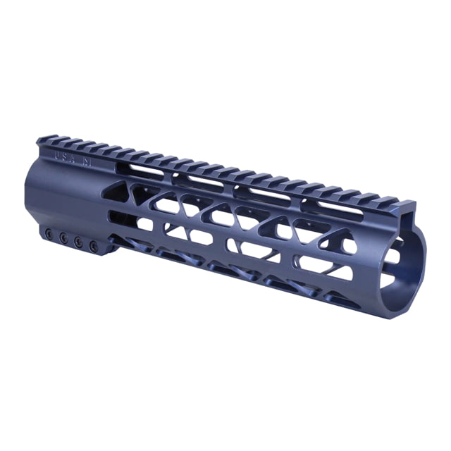 Guntec USA 9in .308 Caliber AIR-LOK Series M-LOK Compression Free Floating Handguard With Monolithic Top Rail Anodized Grey - Guntec Usa