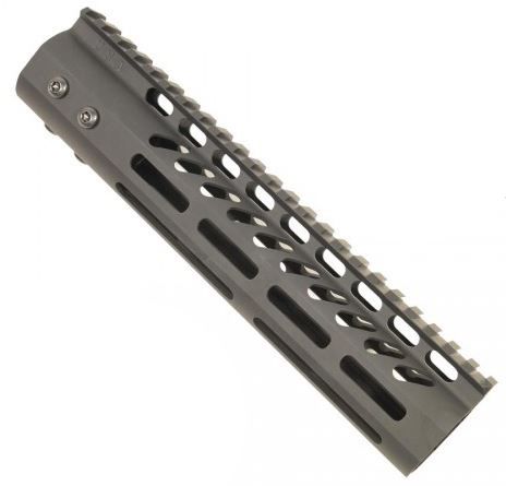 Guntec USA Ultra Lightweight Thin M-Lok Free Floating Handguard w/Monolithic Top Rail 9in Black - Guntec Usa