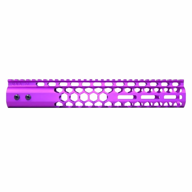 Guntec USA Guntec USA Air Lite Honeycomb Series M-LOK Free Floating Handguard w/Monolithic Top Rail 12in Purple