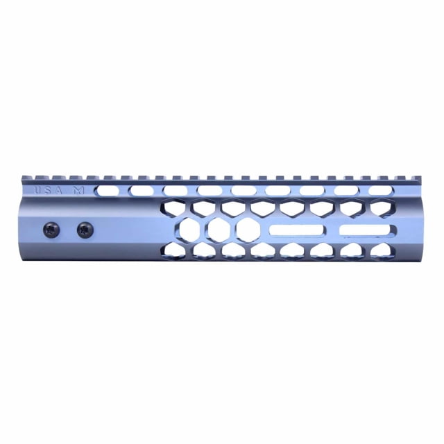 Guntec USA Air Lite Honeycomb Series M-LOK Free Floating Handguard w/Monolithic Top Rail 9in Grey - Guntec Usa