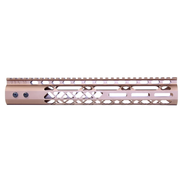 Guntec USA Air Lite M-LOK Free Floating Handguard w/ Monolithic Top Rail 12 in Anodized Bronze - Guntec USA