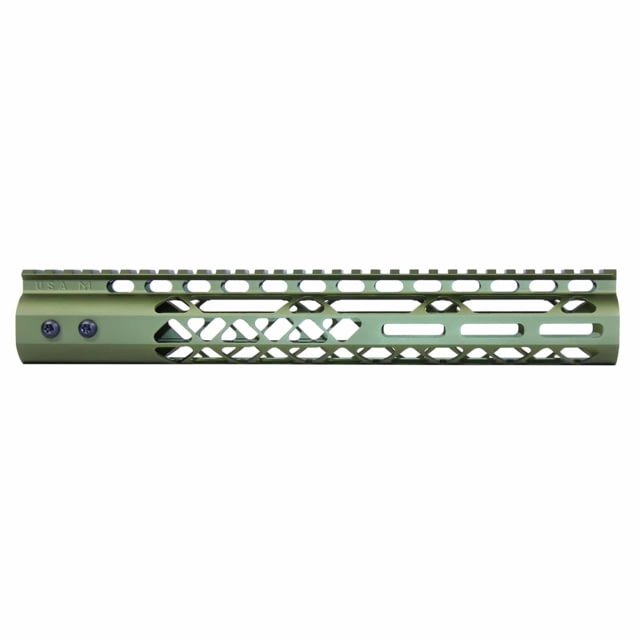 Guntec USA Air Lite M-LOK Free Floating Handguard w/Monolithic Top Rail 12in Green - Guntec USA