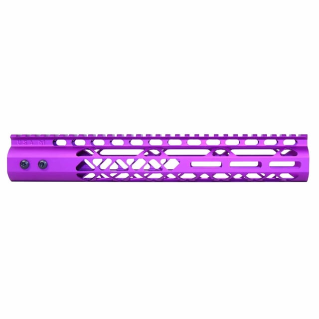 Guntec USA Air Lite M-LOK Free Floating Handguard w/Monolithic Top Rail 12in Purple - Guntec USA