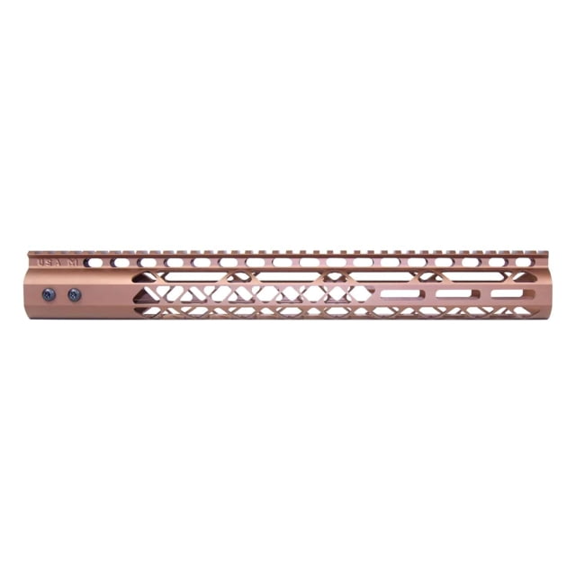 Guntec USA Air Lite M-LOK Free Floating Handguard w/Monolithic Top Rail 15in Bronze - Guntec USA