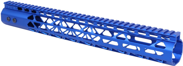 Guntec USA Air Lite M-LOK System Free Floating Handguard With Monolithic Top Rail 15in Anodized Blue - Guntec USA