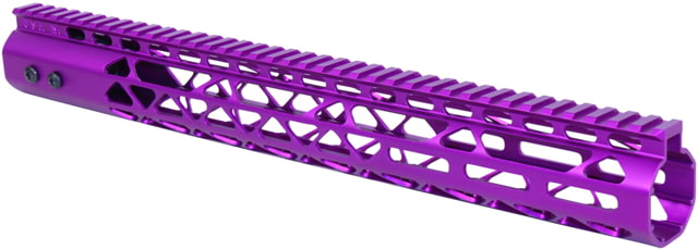 Guntec USA Air Lite M-LOK System Free Floating Handguard With Monolithic Top Rail 15in Anodized Purple - Guntec USA