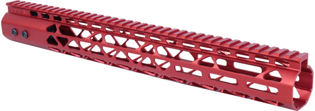 Guntec USA Air Lite M-LOK System Free Floating Handguard With Monolithic Top Rail 15in Anodized Red - Guntec USA
