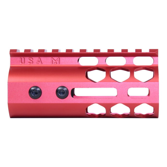 Guntec USA Air Lite Series Honeycomb M-LOK Free Floating Handguard w/ Monolithic Top Rail 4in Anodized Red - Guntec Usa