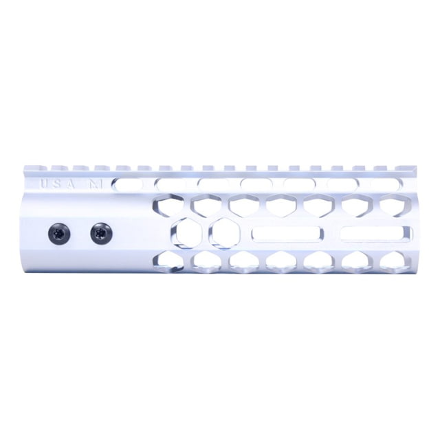 Guntec USA Air Lite Series Honeycomb M-LOK Free Floating Handguard w/ Monolithic Top Rail 7in Anodized Clear - Guntec USA