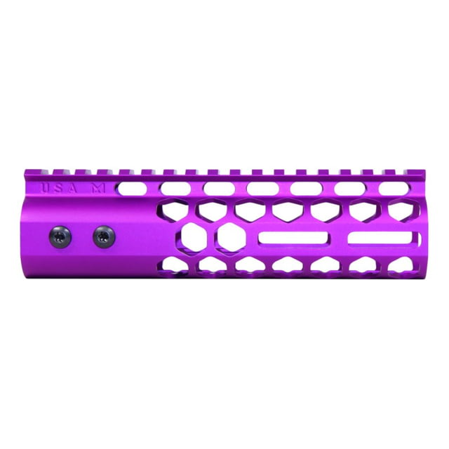 Guntec USA Air Lite Series Honeycomb M-LOK Free Floating Handguard w/ Monolithic Top Rail 7in Anodized Purple - Guntec Usa