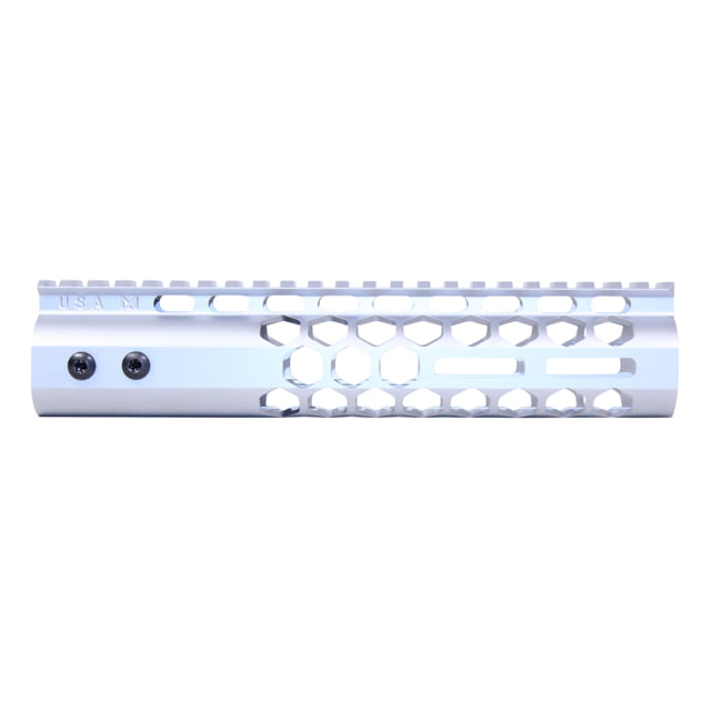 Guntec USA Air Lite Series Honeycomb M-LOK Free Floating Handguard With Monolithic Top Rail Anodized Clear 9in - Guntec Usa