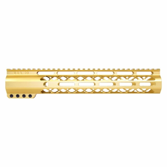 Guntec USA AirLok Series M-LOK Compression Free Floating Handguard w/Monolithic Top Rail 12in Gold - Guntec Usa
