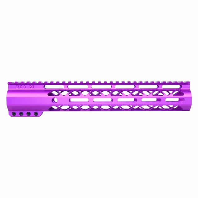 Guntec USA AirLok Series M-LOK Compression Free Floating Handguard w/Monolithic Top Rail 12in Purple - Guntec Usa