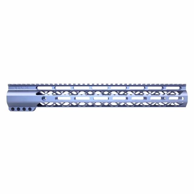 Guntec USA AirLok Series M-LOK Compression Free Floating Handguard w/Monolithic Top Rail 15in Grey