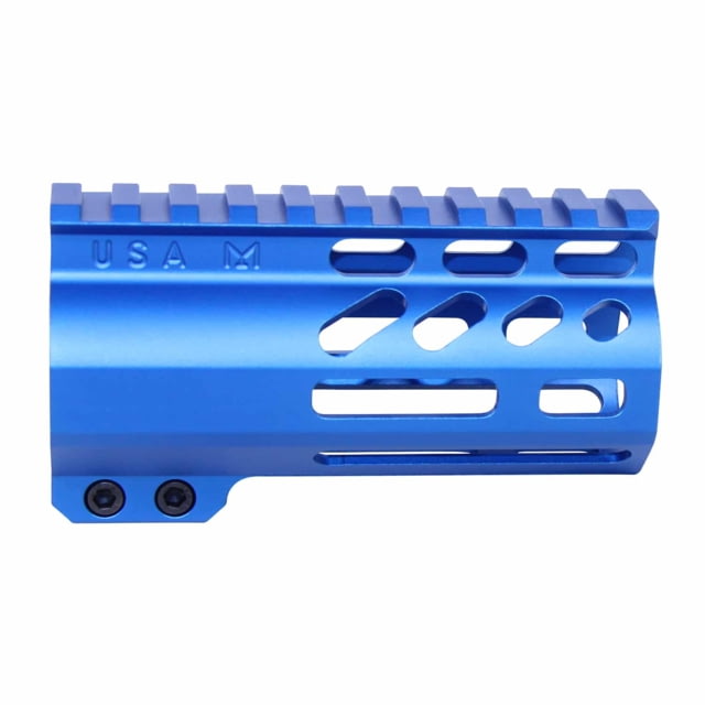 US Guntec USA AirLok Series M-LOK Compression Free Floating Handguard w/Monolithic Top Rail, 4in, Blue, GT-4ALC-BLUE Tech Data
