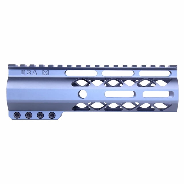 Guntec USA AirLok Series M-LOK Compression Free Floating Handguard w/Monolithic Top Rail 7in Grey - Guntec Usa