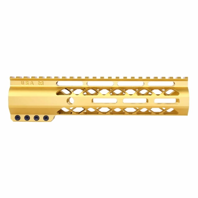 Guntec USA AirLok Series M-LOK Compression Free Floating Handguard w/Monolithic Top Rail 9in Gold - Guntec Usa