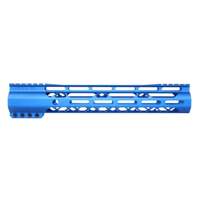 Guntec USA AIR-LOK Series M-LOK Compression Gen 2 Free Floating Handguard w/Monolithic Top Rail 12in Blue