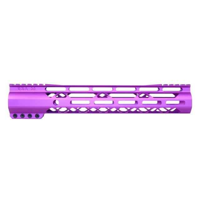 Guntec USA AIR-LOK Series M-LOK Compression Gen 2 Free Floating Handguard w/Monolithic Top Rail 12in Purple - Guntec Usa