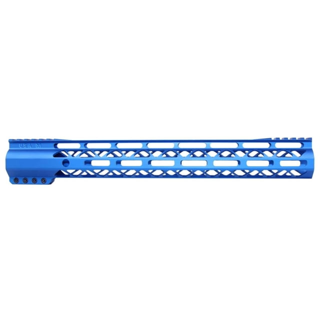 Guntec USA AIR-LOK Series M-LOK Compression Gen 2 Free Floating Handguard w/Monolithic Top Rail 15in Blue - Guntec Usa