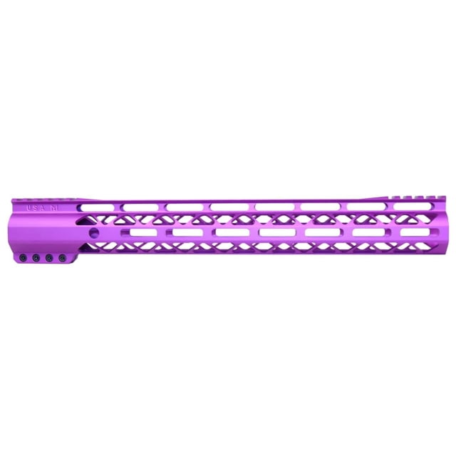 Guntec USA AIR-LOK Series M-LOK Compression Gen 2 Free Floating Handguard w/Monolithic Top Rail 15in Purple - Guntec Usa