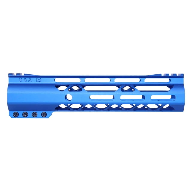 Guntec USA AIR-LOK Series M-LOK Compression Gen 2 Free Floating Handguard w/Monolithic Top Rail 9in Blue - Guntec USA