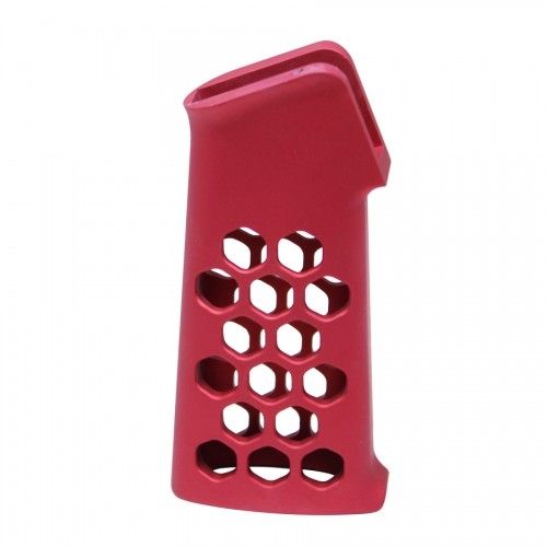 Guntec USA Airlite Series Skeletonized Aluminum Pistol Grip Red - Guntec Usa