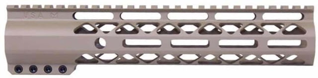 Guntec USA AR-15 10in Air-Lok Series M-LOK Compression Free Floating Handguard w/ Monolithic Top Rail Flat Dark Earth - Guntec Usa