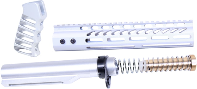 Guntec USA AR-15 10in Pistol Brace Build Kit With Milspec Buffer Tube Anodized Clear - Guntec Usa