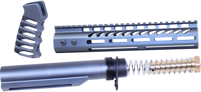 Guntec USA AR-15 10in Pistol Brace Build Kit With Milspec Buffer Tube Anodized Grey - Guntec Usa