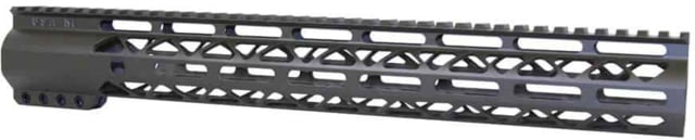Guntec USA AR-15 15in Air-Lok Series M-LOK Compression Free Floating Handguard w/ Monolithic Top Rail Anodized Red - Guntec Usa