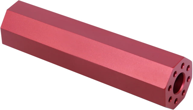 Guntec USA AR-15 4.5in Octagonal Fake Suppressor Anodized Red - Guntec Usa
