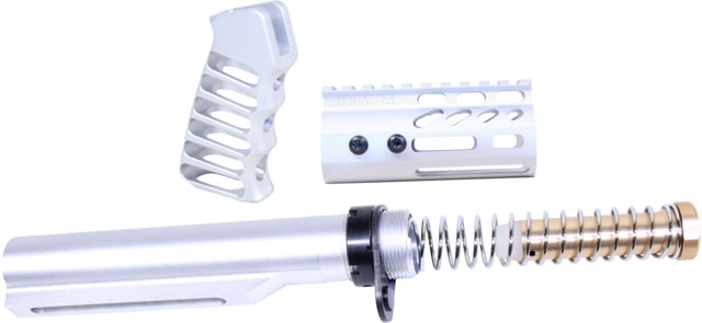 Guntec USA AR-15 4in Pistol Brace Build Kit With Milspec Buffer Tube Anodized Clear - Guntec USA