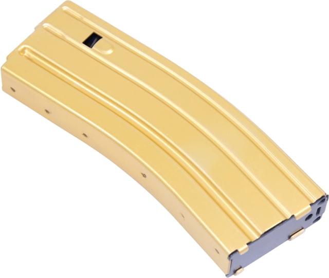 tec USA AR-15 5.56mm 30 Round Rifle Magazine W/Anti-Tilt Follower Anodized Gold Ammo