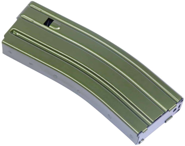 tec USA AR-15 5.56mm 30 Round Rifle Magazine W/Anti-Tilt Follower Anodized Green Ammo