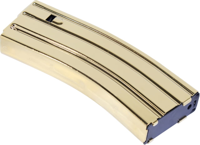 Guntec USA AR-15 5.56mm 30 Round Rifle Magazine w/Anti-Tilt Follower Gold Plated - Guntec Usa