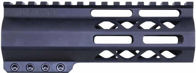 Guntec USA AR-15 6in Air-Lok Series M-LOK Compression Free Floating Handguard w/ Monolithic Top Rail Anodized Black - Guntec Usa